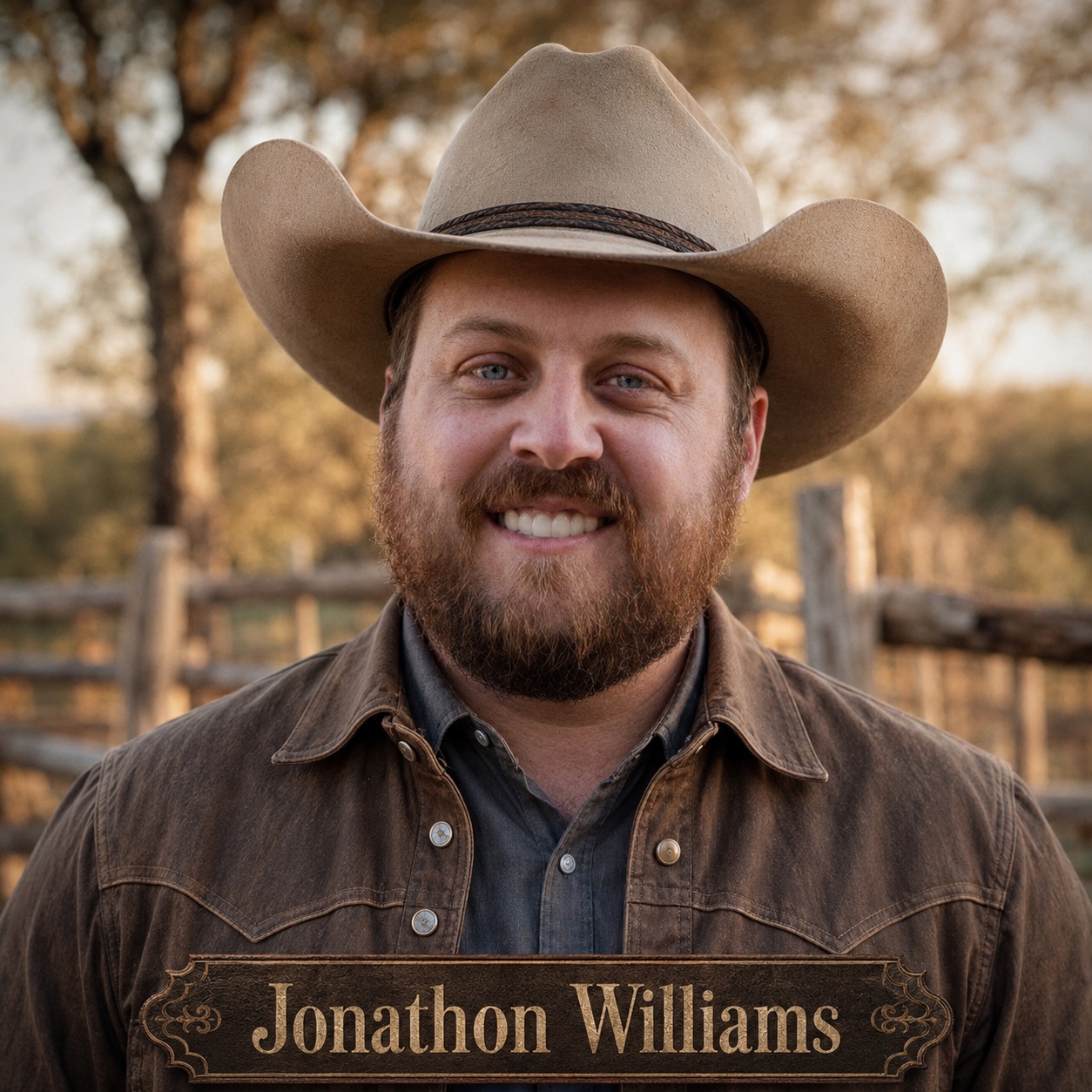 Western parody portrait of Jonathon Williams